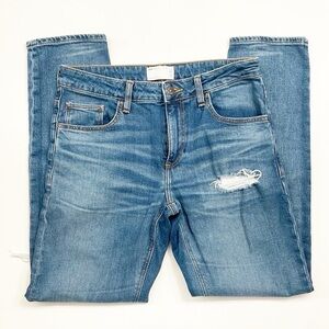 ASOS medium wash distressed denim jeans